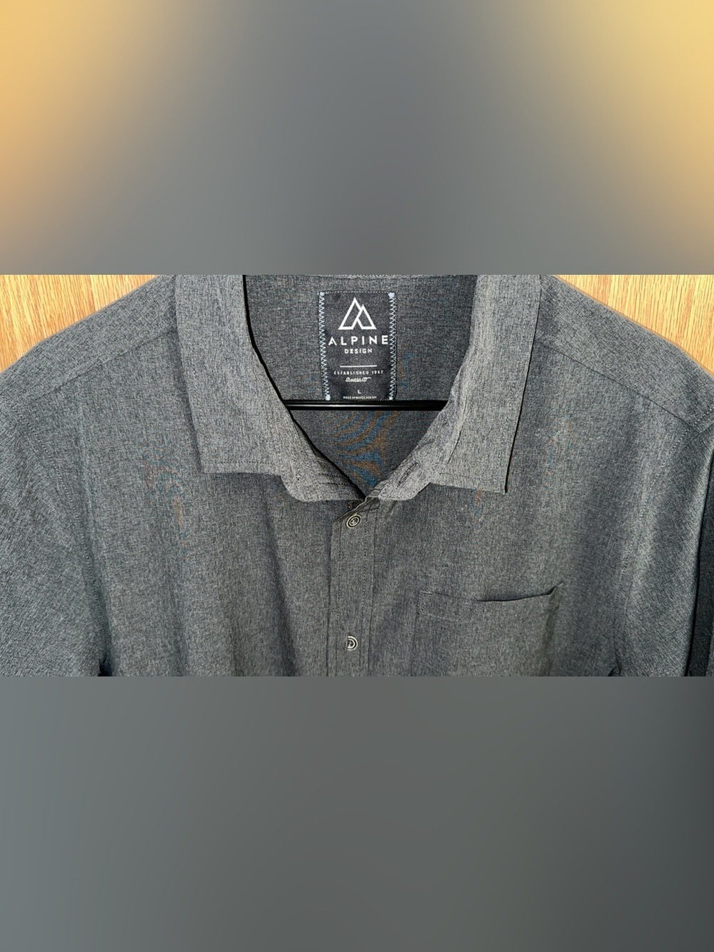Alpine Design Men's Charcoal Gray Button-Down Shirt